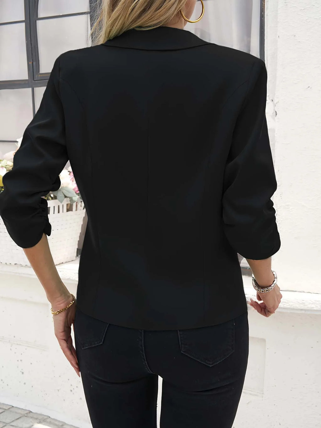Women's Suit Jacket Formal Seven Quarter Sleeved Suit Business Casual Workwear Blazer
