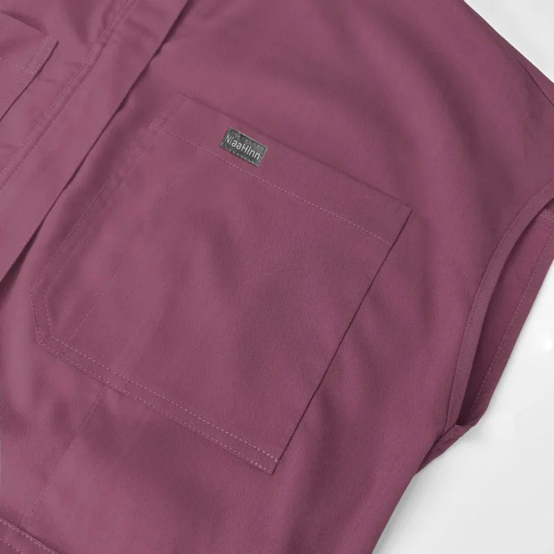 Wholesale Medical Apparel Scrub Uniform Women Short Sleeved Scrubs Jumpsuit Medical Hospital Clothing Scrub Uniforms with Pocket