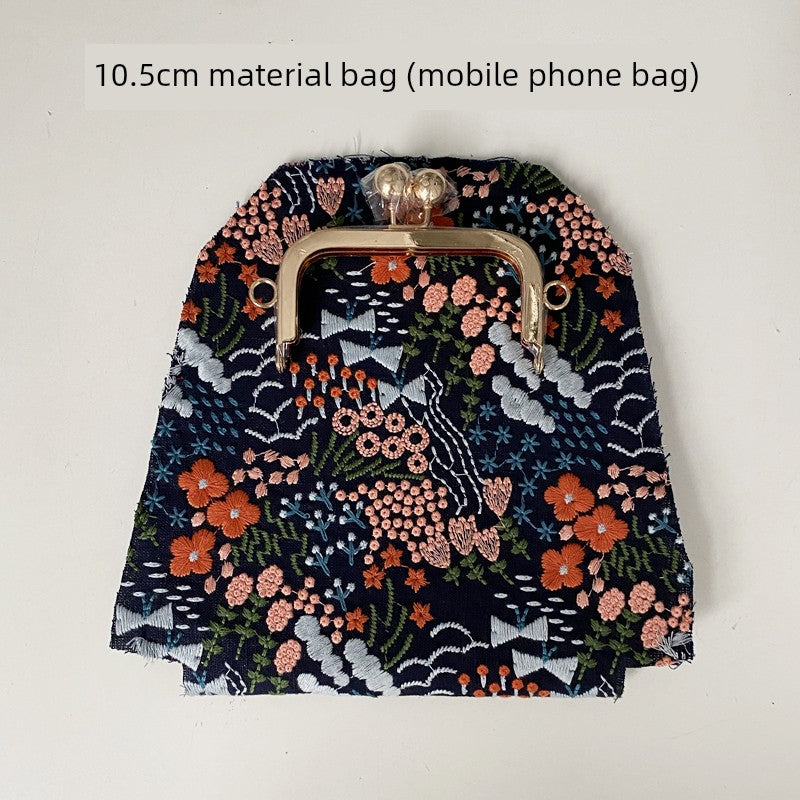 Machine Embroidery Extended Mobile Phone Bag Fabric