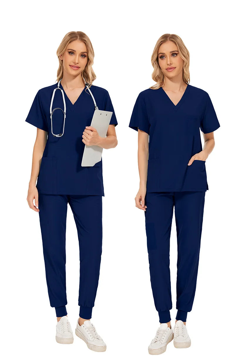 Slim Fit Medical Scrubs Uniform Women Scrub Sets Nursing Accessories Hospital Surgery Gowns Dental Clinic Beauty Salon Workwear