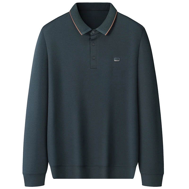 8XL 7XL 6XL 2024 New Autumn High End Comfortable Soft Shirts For Men Brand Clothing Business Casual Mens Polo Shirt Loose Tops