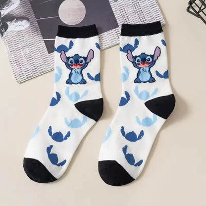 Stitch Anime Lilo & Stitch Cotton Midtube Stockings Socks Cartoon Stitch Dolls Boys Girls Warm Sleep Socks Kids Christmas Gifts
