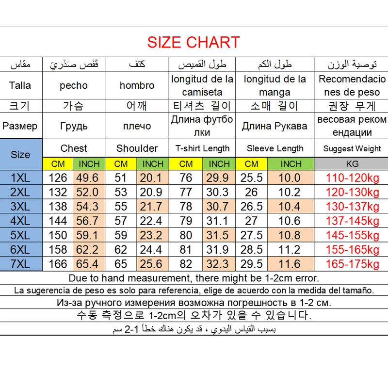 Men's T-shirt Plus Size 1XL-7XL Short Sleeves Tops Spring Summer Gradient Tees Quick Dry Men Sport Oversized Breathable T-shirt