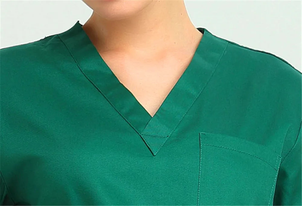 Women Scrubs Set Workwear Medical Uniform Revolution V-Neck Hospital Doctor Nurse Suit Healthcare With Pockets ouc2554