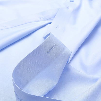 Spring and Autumn New Men's Long-sleeved, Iron-free, Three-proof, Pocket-free Business Attire, White Shirt, Men's Formal Wear