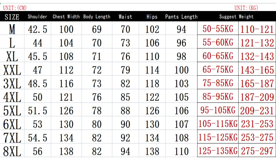 Men Set Large Size 6XL 7XL 8XL Fashion New  Autumn Winter Homme Suit Sweatshirt Sweatpants Men's Set Male Tracksuit Jacket