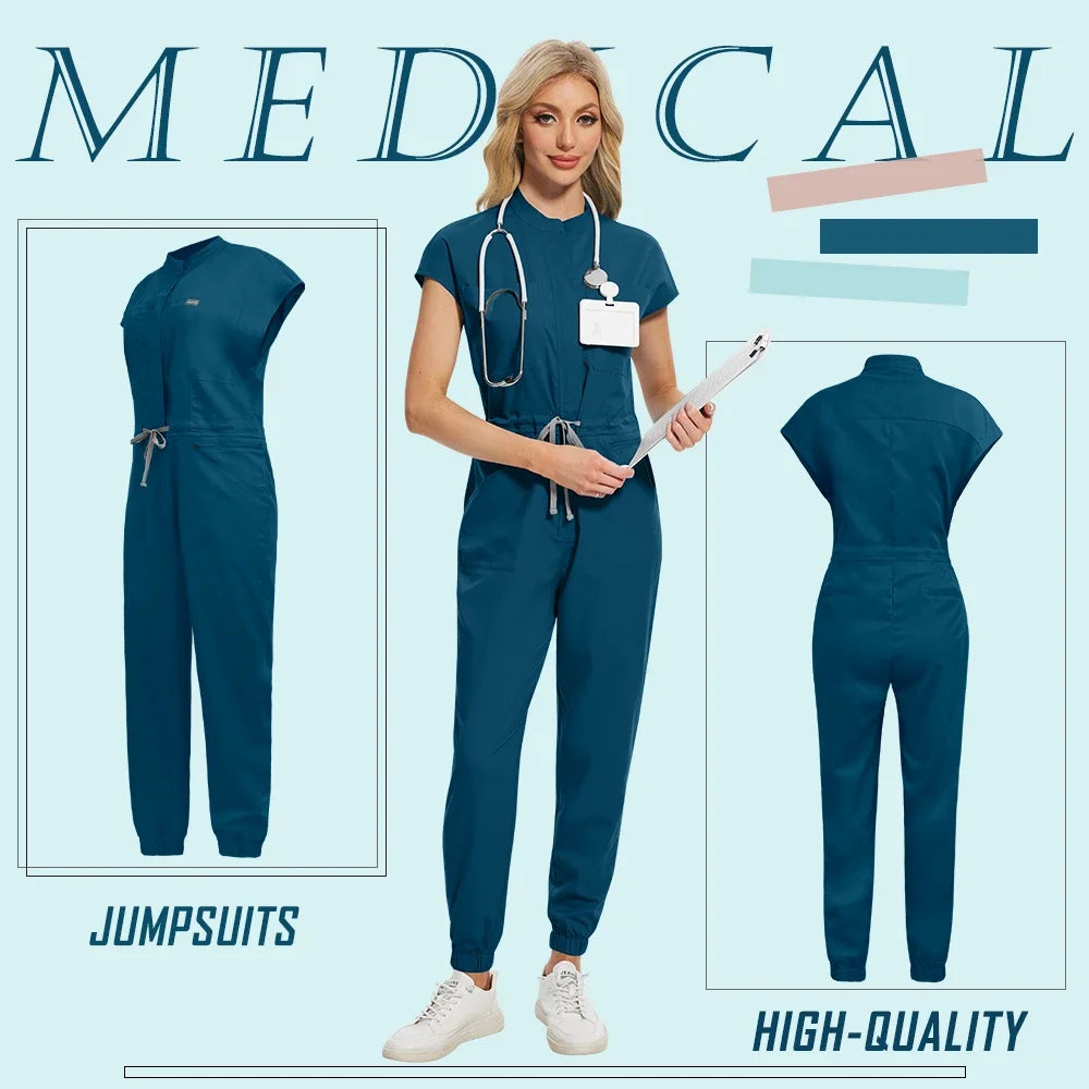 Hospital Nurse Uniform Doctor Dentist Overalls Jogger Pants Jumpsuits Beauty Spa Nursing Clothes Medical Workwears Clinical Wear