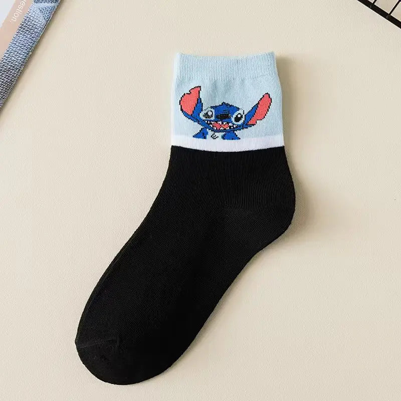 Stitch Anime Lilo & Stitch Cotton Midtube Stockings Socks Cartoon Stitch Dolls Boys Girls Warm Sleep Socks Kids Christmas Gifts