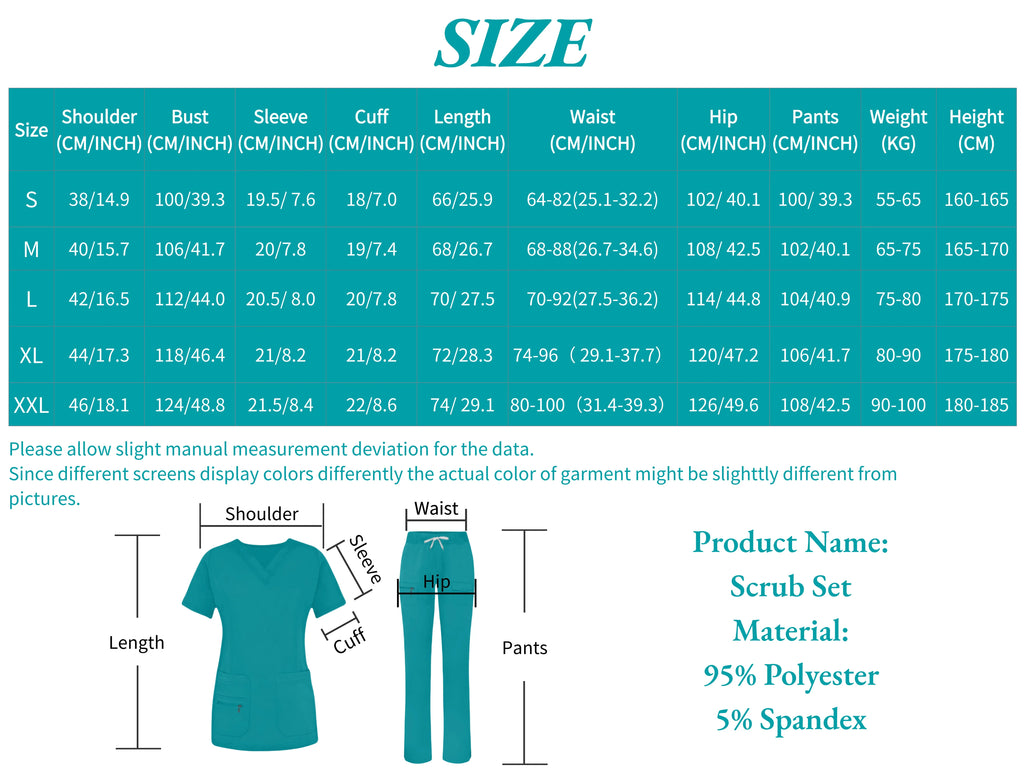Latest Scrubs Uniforms Sets Nurse Surgical Uniforms Doctor Blouse Woman Hospital Scrubs Set with Pocket Dentist Clinical Tshirt