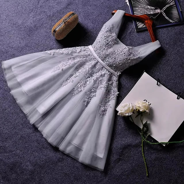Hot Selling A-line Lace Wedding Dress Short Sleeve Appliques Princess Gown Dresses Party Prom Bridesmaid Dress Vestido De Noiva