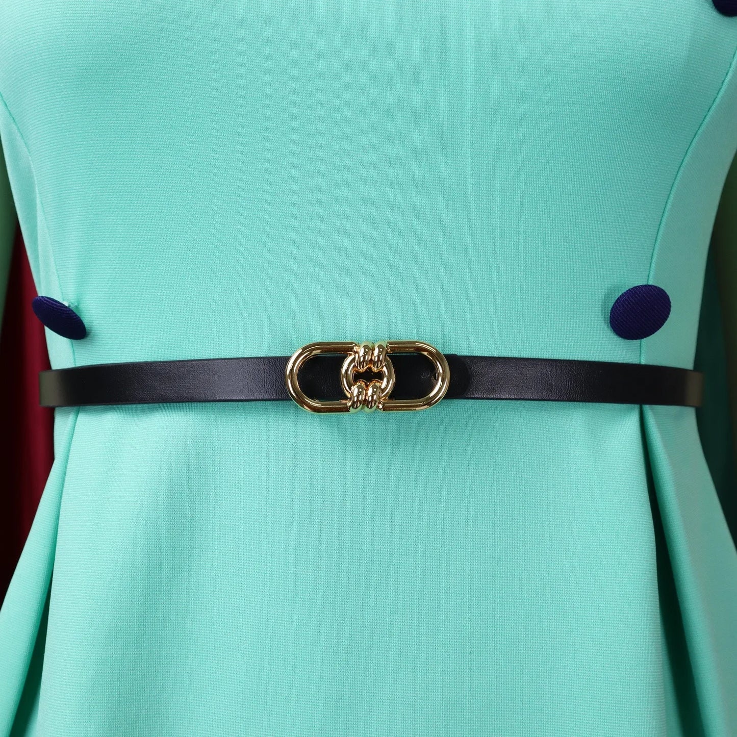 Elegant Office Dresses for Women O Neck Short Sleeve Belt Waisted Package Hips Mid Calf Professional Business Work Dress Midi OL