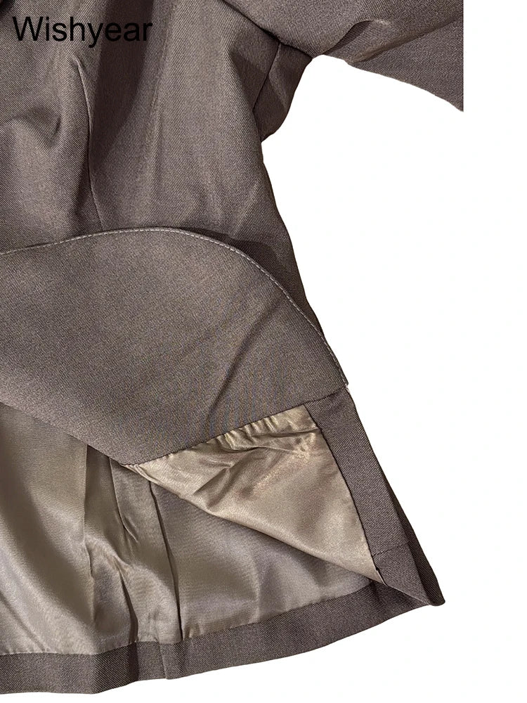 Fashion Office Blazer Suits for Women Notched Long Sleeve jacket and Hip Package Skirt 2 Pieces Sets Female business Work Outfit