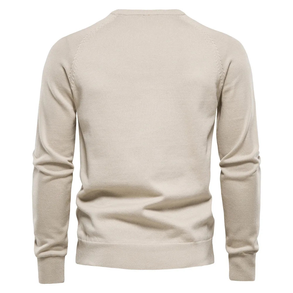 Winter High Quality Men sweater concise style knit men pullover knitwear winter crew neck knitted cotton sweater men