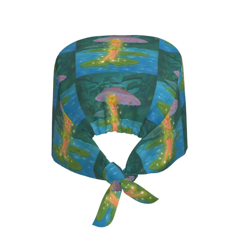 Custom Tinker Bell Breathable Nursing Work Cap Surgical Scrub Caps Unisex Nurse Medical Cap Cartoons Scrubs Hat Medical Surgical