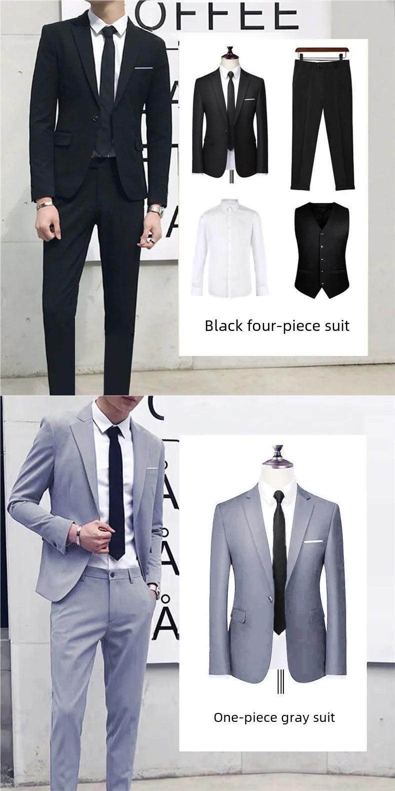 Men's Three-piece Suit Casual Slim Fit Business Attire