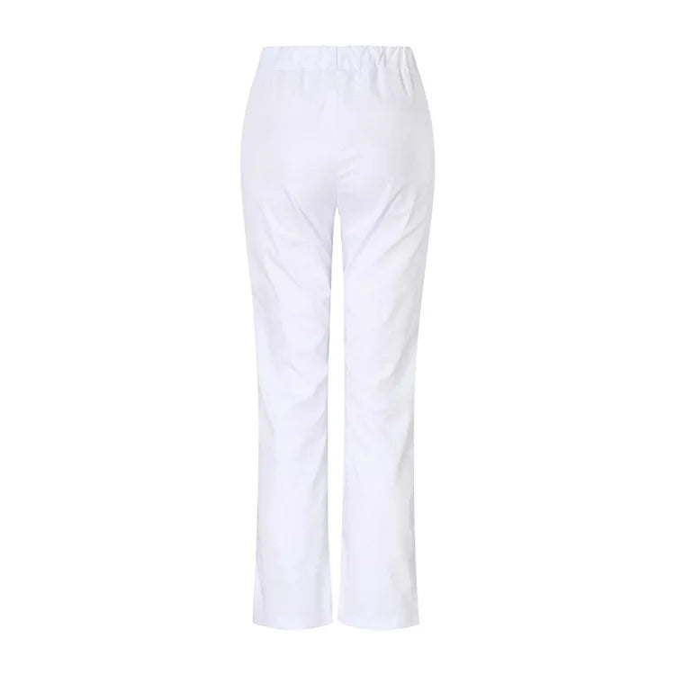 Solid Color Nurse Bottoms Medical Scrubs Pant Nurses Accessories Elastic Waist Doctors Trousers Hospital Lab Workwear Clothing