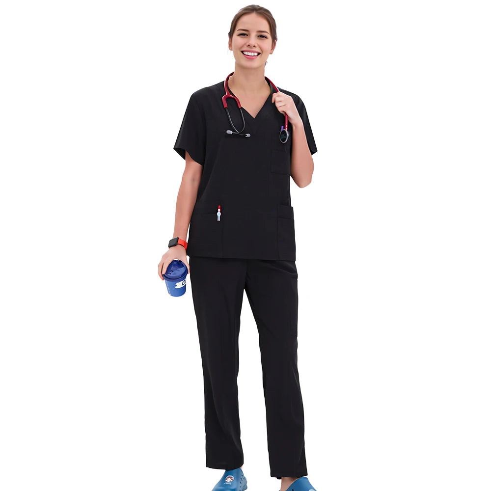 Doctor Nurse Scrub Set Hospital Uniforms Clinic Medical Surgeon Nursing Clothes Dental Pediatric Beauty Salon Work Suit S23