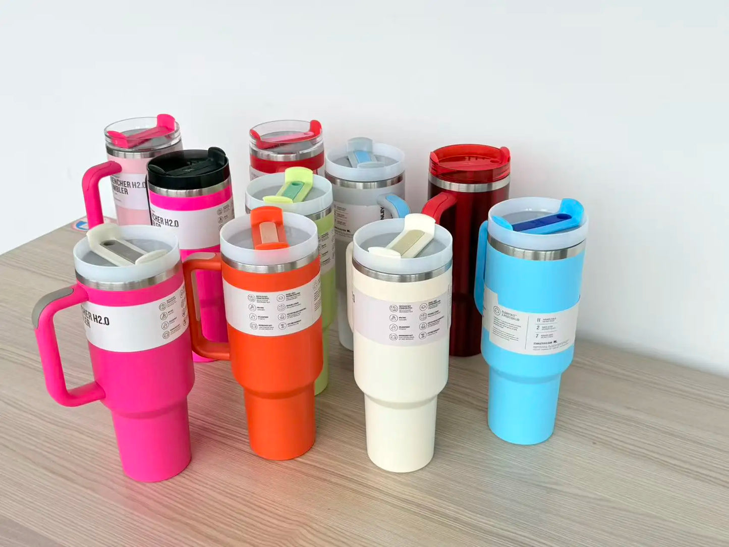 40oz Stainless Steel Vacuum Mug Double-Wall Insulated Travel Cup with Handle Straw Lid for Hot And Cold Beverages