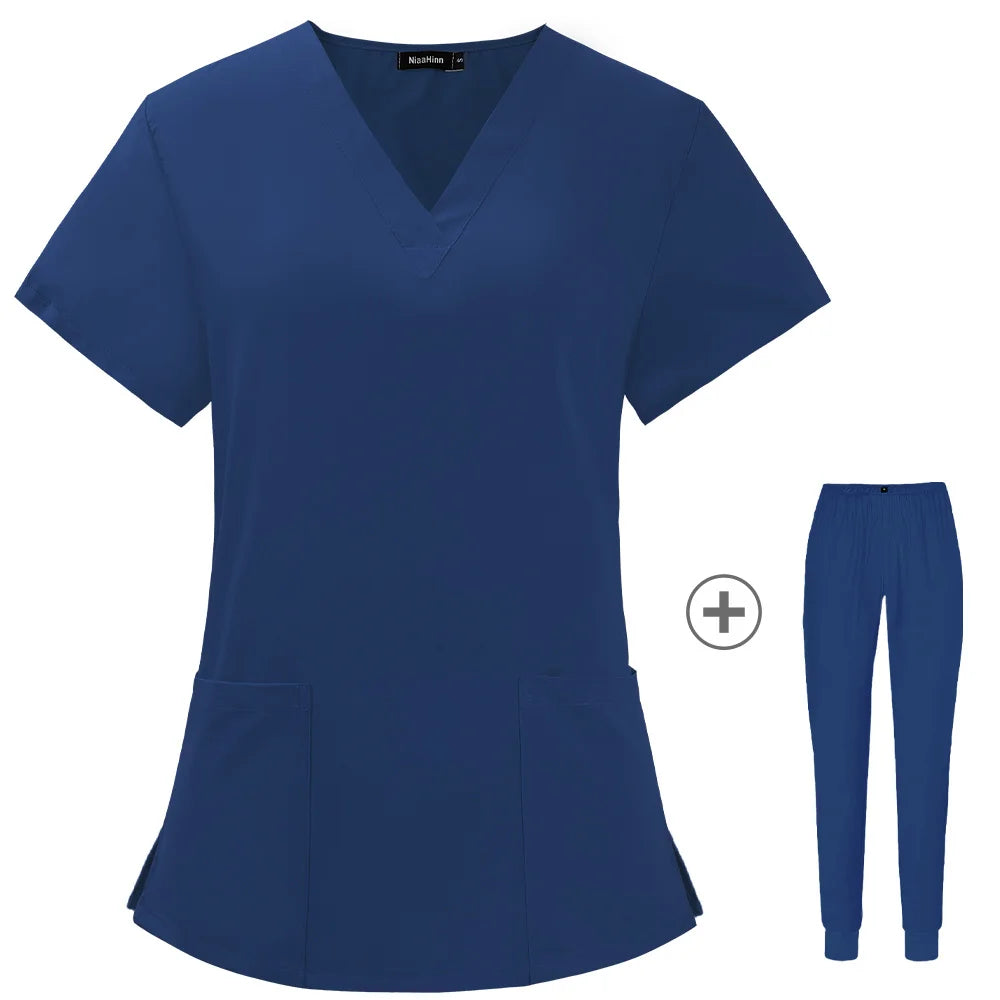 Wholesale Women Wear Scrub Suits Hospital Doctor Working Uniform Medical Surgical Multicolor Unisex Uniform Nurse Accessories