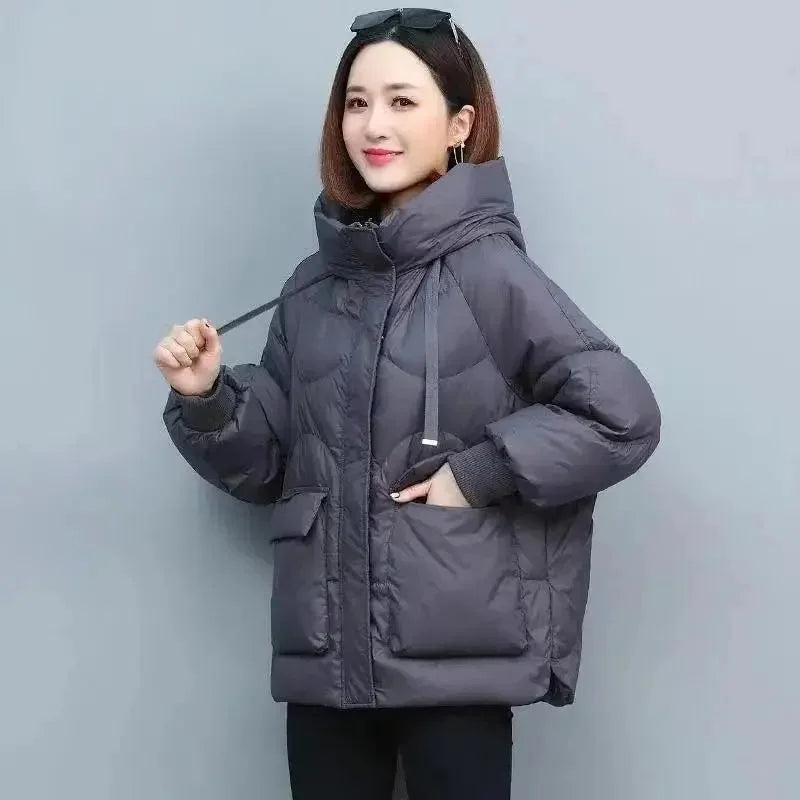 Winter Clothes Women Basic Jackets Warm Thick Down Cotton Jacket Female Short Hooded Fashion Padded-Cotton Jacket Parkas