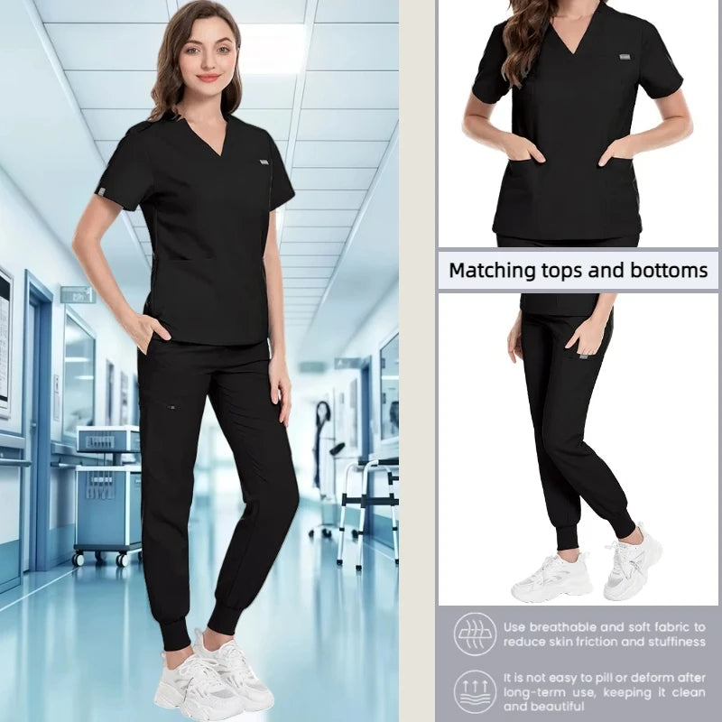 Purple Operating Room Clothes Medical Uniforms Scrubs Set Hospital Working Scrubs Set Medical Nurse Dental Surgery Suit Workwear