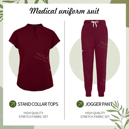 Scrubs Sets Pet Medical Uniforms Clothing Women Nurse Costume Spa Uniforms Surgery Suit Nurse Accessories Doctor Scrubs Workwear