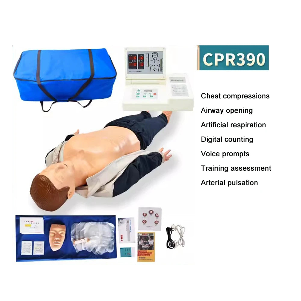 Cardiopulmonary Resuscitation Simulated Human CPR Cardiac Emergency Nursing Training Dummy Whole Body Model