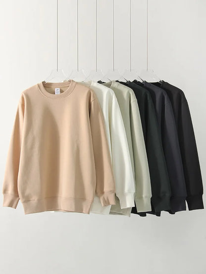 Winter Fleece Sweatshirts For Women Oversized Top Warm Pullovers Black Loose O Neck White Thick Velvet Sweatshirt Women Warm