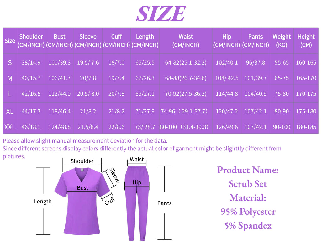 High Quality Scrubs Doctor Medical Center Uniform Comfortable Staff Scrub Suit Ladies Beauty Spa Salon Tunic Top+Pants Workwear