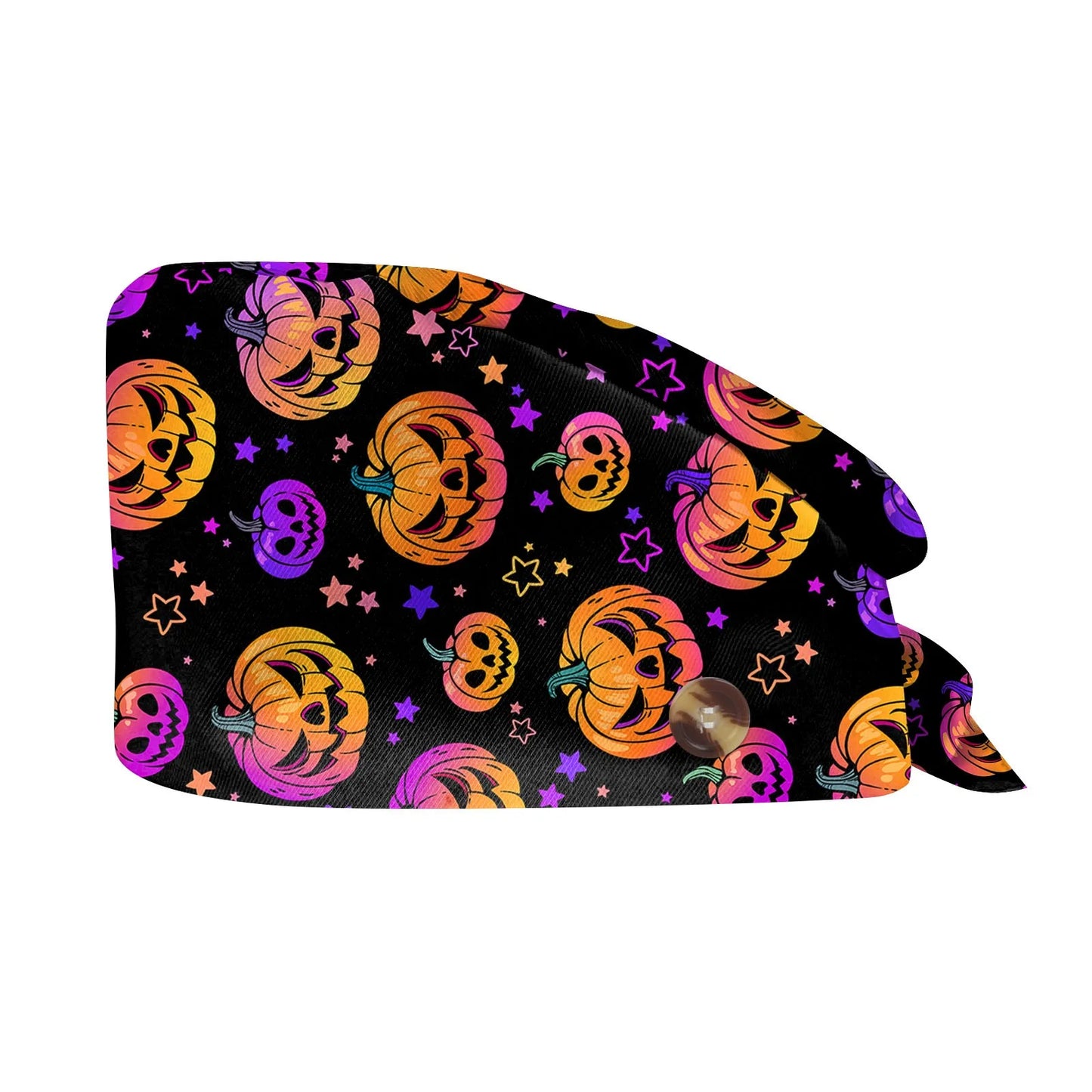 Halloween Cartoon Printing Scrubs Caps Hat Women Nurse Cap Pet Clinic Work Hat Scrub Hats Festive Accessories Nurse Hat
