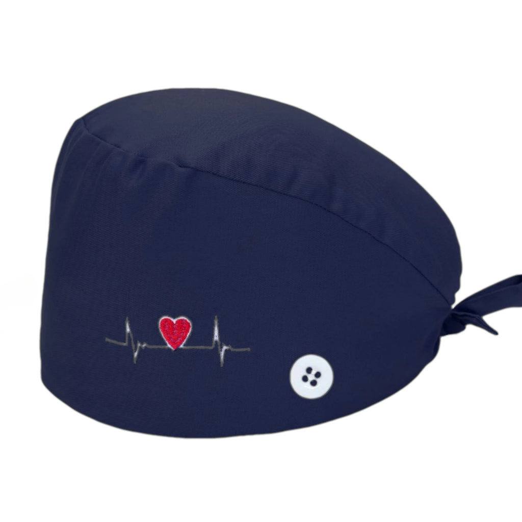Solid color scrub cap with button pet grooming working Caps surgical cap Lab work hat womens Scrub hats nurse accessories