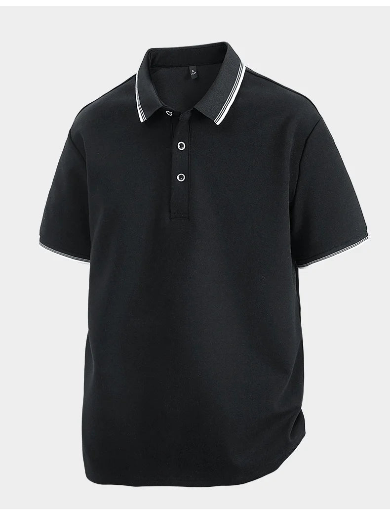 Oversized Men 7XL Polo Shirt 8XL 2025 Summer 95% Cotton Breathable Short Sleeve Collar Business Shirt Golf Man Top Clothes