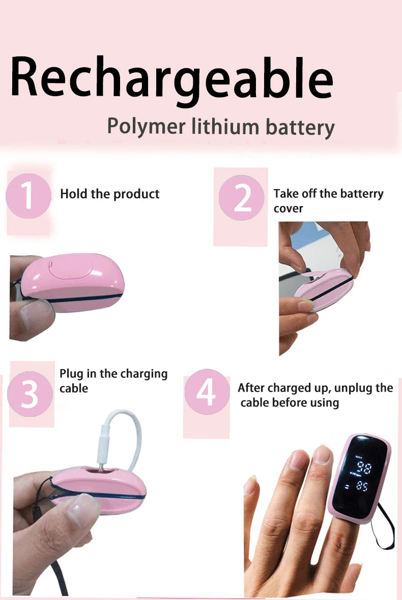 Medcial Portable Fingertip Pulse Oximeter Monitor Blood Oxygen Saturation Meter Pulse Oximeter Home Oximeter USB Rechargeale