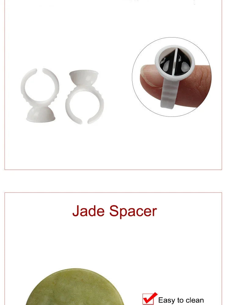 False Eyelash Extension Kit Set for Beginner Lash Brush Tweezers Glue Ring Eye Pad Eyelash Extension Supplies Lash Accessories