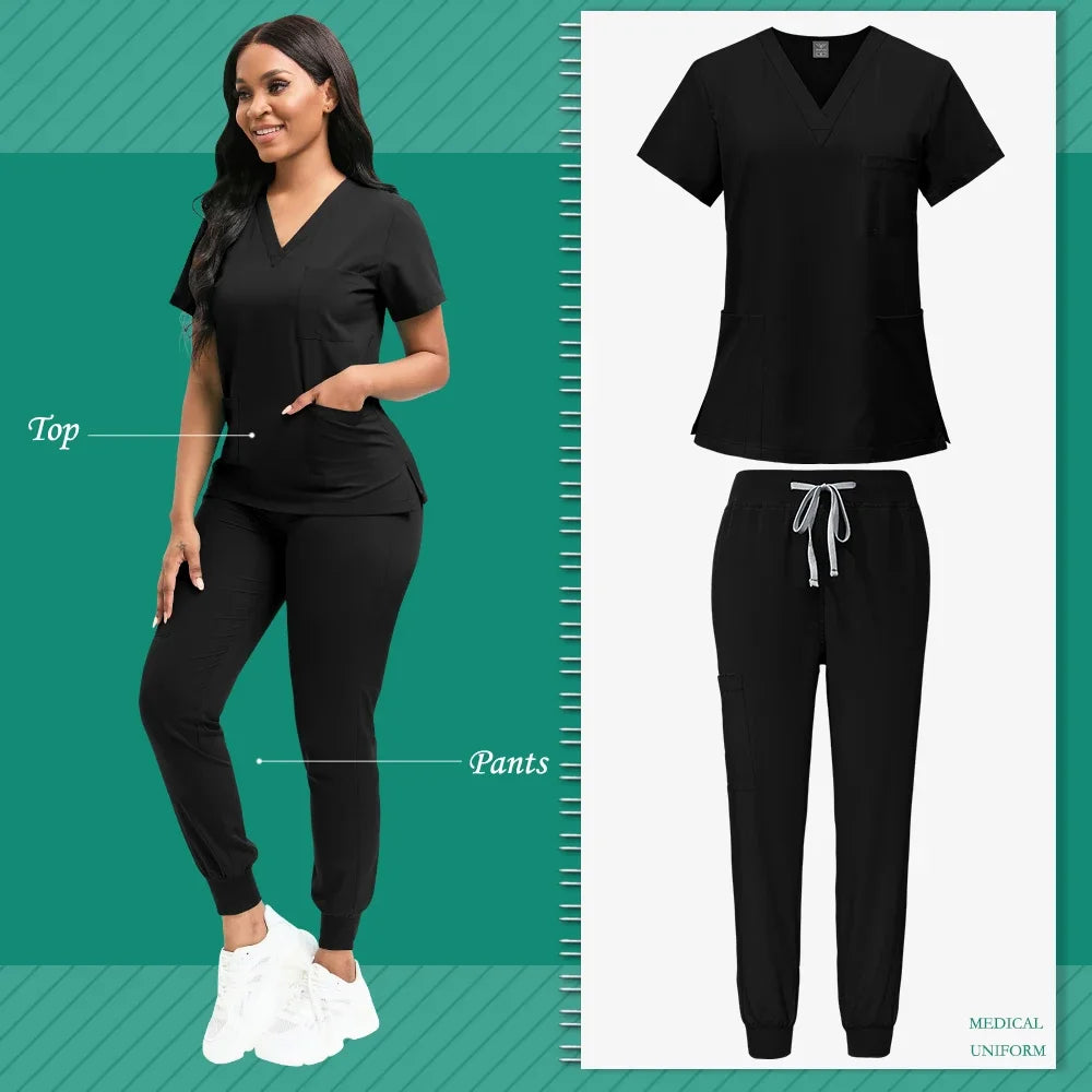 Multicolor Medical Uniforms Hospital Surgical Nurse Scrubs Set Unisex Nurses Accessories Dental Clinic Beauty Salon Workwear