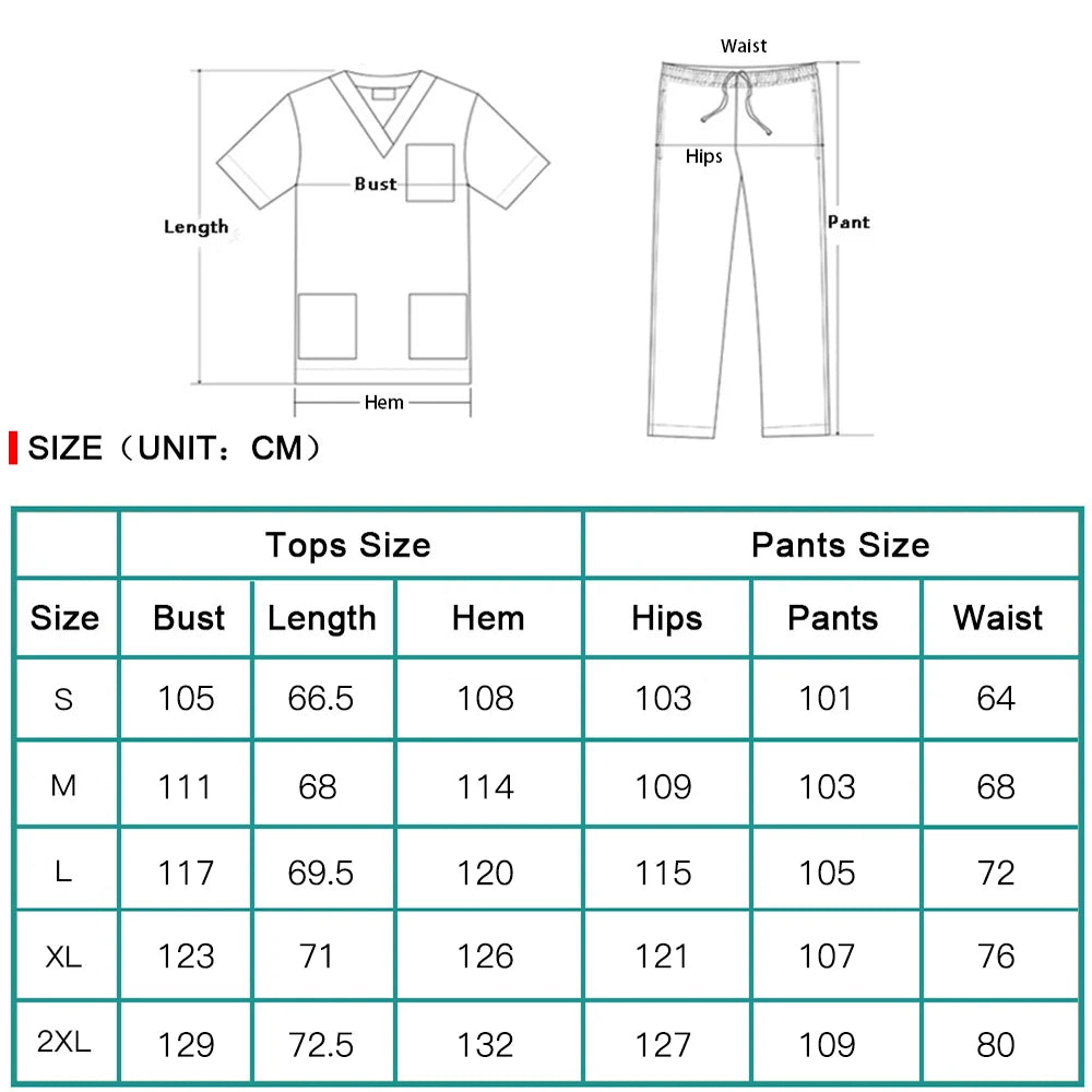 Medical Uniforms Women Scrubs Sets Nurse Nursing Work Clothes