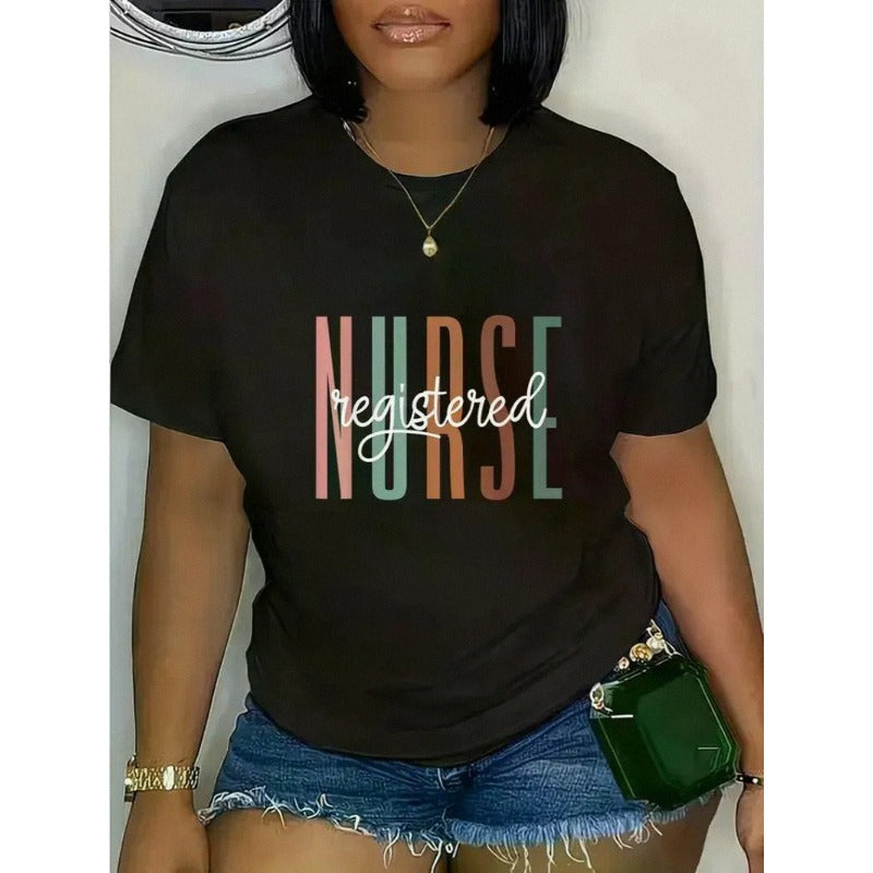 Registered Nurse RN - RN Nursing Hospital RN Staff Nurse T-Shirt Casual Short Sleeve Shirt