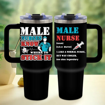 Best Nurse Gifts - 40 oz. Glass Tumbler Christmas Gift for Nurses, Aides - In My Nurse Era Thermos with Handle, Birthday Gift for Nurses, Dentists