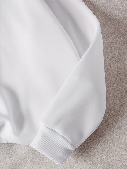 [Relaxed Fit] Women's "NURSE" Letter Print Crew Neck Sweatshirt - Cozy Long Sleeve Pullover, Casual Loose Fit, Perfect for Fall/Winter, Machine Washable, Polyester, Casual Wear|Casual Style|Machine Washable Garment