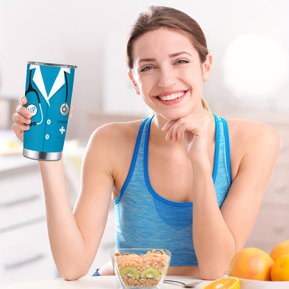 [Reusable Stainless Steel NP Tumbler] 20oz Stainless Steel Tumbler with Lid - Perfect Nurse Practitioner Gift, Reusable & Lead-Free, Ideal for Birthdays & NP Week Celebrations