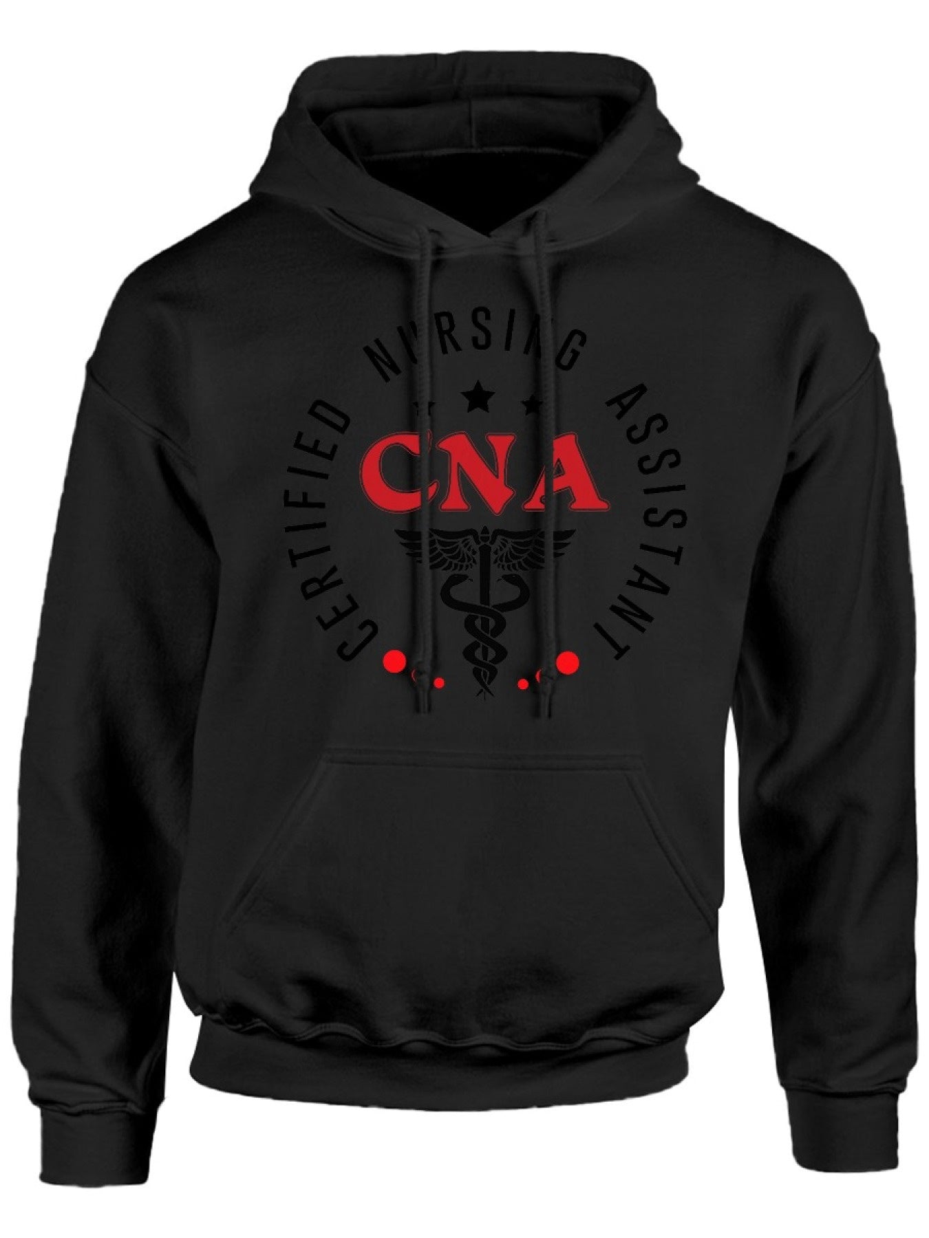 CNA Certified Nursing Assistant Comfort Hoodie - Classic Print, Casual Long Sleeve Pullover with Kangaroo Pocket, Polyester Blend